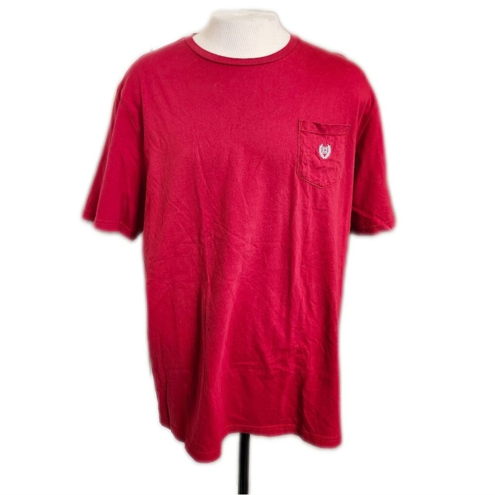 Chaps 100% cotton pocket t-shirt tee red XL